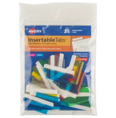 Avery® Insertable Tabs, Self-Adhesive, Printable Inserts, 1-1/2" 25 Tabs (16228)
