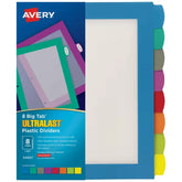 Avery® Ultralast™ Big Tab™ Plastic Dividers, 8-Tab Set, Multicolor (24901)