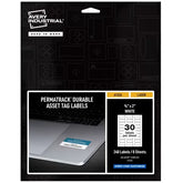 Avery® PermaTrack® White Asset Tag Labels, 3/4" x 2", 240 Labels (61526)