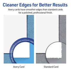 Avery® Index Cards with Sure Feed® Technology, 3" x 5", Matte White, Laser & Inkjet Printers, 150 Total (5388)