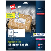 Waterproof Labels with Ultrahold® Permanent Adhesive, Sure Feed™, TrueBlock®, Laser, 100 Labels, 2" x 4" (15513)