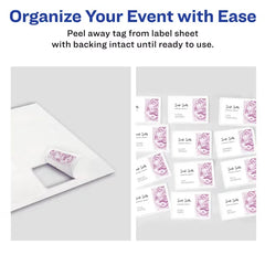 Avery® Flexible Adhesive Name Badges, 2-1/3" x 3-3/8", Matte White, 160 Removable Name Badges (8395)