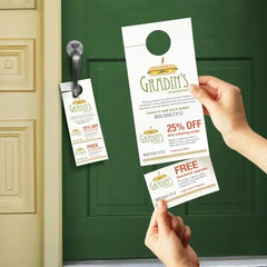 Avery® Door Hangers with Tear-Away Cards, 4-1/4" x 11", Matte White, 80 Blank Door Hangers (16150)