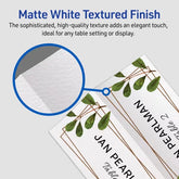 Avery® Place Cards with Sure Feed® Technology, 1-7/16" x 3-3/4", Textured Matte White, 150 Total (5011)