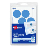 Avery® Removable Color-Coding Labels, Removable Adhesive, Light Blue, 1-1/4" Diameter, 400 Labels (5496)