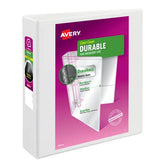 Avery® Durable View 3 Ring Binders, 2" EZD Rings, 1 White Binder (09501)