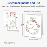 Avery® Quarter-Fold Greeting Cards with Envelopes, 4-1/4" x 5-1/2", Matte White, Inkjet Printers, 20 Total (3266)