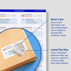 TrueBlock® Shipping Labels, 3-1/2" x 5", Sure Feed™, Permanent Adhesive, White, 2 Pack, 200 Labels Total (5640)