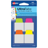 Avery® Ultra Tabs®, Assorted Neon Colors, 1" x 1.5", 40 Repositionable Mini Tabs, 2-Side Writable (74759)