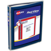 Avery® Flexi-View™ 1/2" Binder, 1/2" Round Rings, 100-Sheet Capacity, Navy Blue (15766)