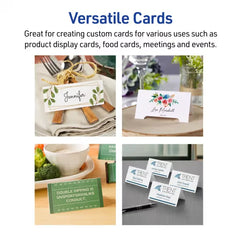 Avery® Print-to-the-Edge Tent Cards with Sure Feed® Technology, 2" x 3-1/2", White, 2-Pack, 320 Place Cards Total (5812)
