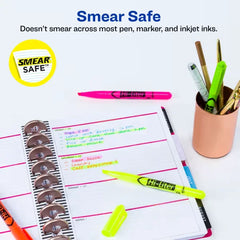 Avery(R) Hi-Liter(R) Pen-Style Highlighters, SmearSafe(R), Chisel Tip, 6 Assorted Color Highlighters (23565)