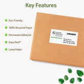 Avery® EcoFriendly Shipping Labels, 2" x 4", White, Permanent, Laser & Inkjet, 1,000 Labels (48163)