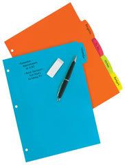 Avery® Big Tab™ Write & Erase Durable Plastic Dividers, 5-Tab Set, Multicolor (16129)