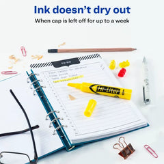 Avery® Hi-Liter® Desk-Style Highlighters, SmearSafe®, Chisel Tip, 1 Yellow Highlighter (07742)