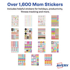 Avery® Mom Planner Stickers Variety Pack, 30 Sticker Sheets, 1,682 Stickers Total (6780)