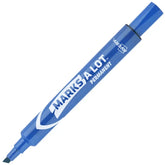 Avery® Marks A Lot® Permanent Markers, Large Desk-Style Size, Chisel Tip, 1 Blue Marker (08886)