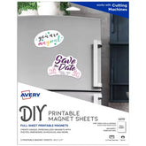 Printable Magnet Sheets, 8-1/2" x 11", Inkjet Printer, 5 Matte White Sheets (3270)