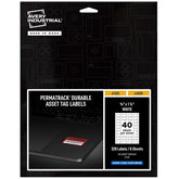 Avery® PermaTrack® White Asset Tag Labels, 3/4" x 1-1/2", 320 Labels (61525)
