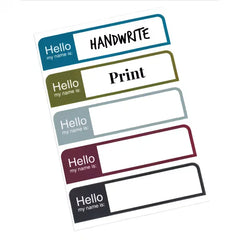 Avery® Flexible Adhesive Name Badge Labels, 1" x 3-3/4", Assorted, 100 Removable Name Badges (05154)