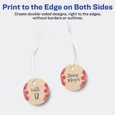 Avery® Kraft Brown Round Tags with Sure Feed® Technology, 2" Diameter, Laser/Inkjet, 96 Tags with Strings (80515)