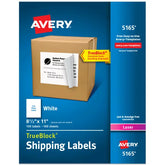 Avery® Full-Sheet Shipping Labels, 8-1/2" x 11", White, 100 Blank Mailing Labels (5165)