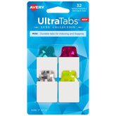Avery® Ultra Tabs® Luxe Collection Mini Tabs, 1" x 1-1/2", Jewel Prism Designs, 32 Tabs (74146)