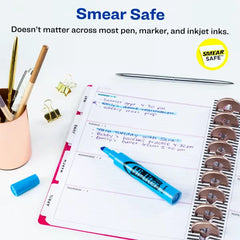 Avery(R) Hi-Liter(R) Desk-Style Highlighters, SmearSafe(R), Chisel Tip, 1 Fluorescent Blue Highlighter (24016)