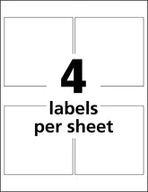Avery® UltraDuty® GHS Chemical Labels for Pigment Inkjet Printers, Permanent Adhesive, Waterproof, UV Resistant, 4” x 4”, 200 Labels (60524)