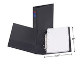 Avery® Legal Durable Binder, Label Holder, 2" Round Rings, 375-Sheet Capacity, 6401, Black (6401)