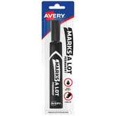 Avery® Marks A Lot® Permanent Markers, Regular Desk-Style Size, Chisel Tip, 1 Black Marker (17888)