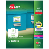Avery® ID Labels, Permanent Adhesive, 2" x 2-5/8", 225 Labels (6572)