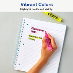 Avery(R) Hi-Liter(R), Pink and Yellow Highlighters, Desk Style, Chisel Tip, 24 Total (98189)