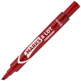 Avery® Marks A Lot® Permanent Markers, Large Desk-Style Size, Chisel Tip, 1 Red Marker (08887)