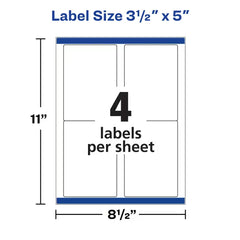 TrueBlock® Shipping Labels, 3-1/2" x 5", Sure Feed™, Permanent Adhesive, White, 2 Pack, 200 Labels Total (5640)