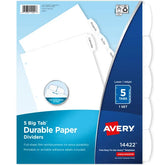 Avery® Big Tab™ Durable Paper Dividers, 5-Tab Set, Easy Peel® Labels (14422)