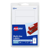 Avery® Multi-Use Removable Labels, 1" x 3", Print or Write ID Labels, White, 250 Labels Total (05436)