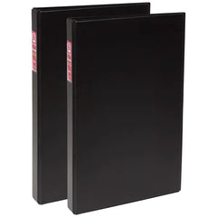 1" Legal-Size Durable 3 Ring Binders, Round Rings, 8-1/2" x 14", 175-Sheet Capacity, Black, 2 Pack (17709)