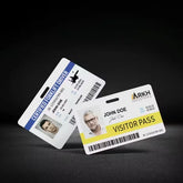 Durable Wide ID Badges & Name Tags, 2.125" x 3.375", Laser Printable Both Sides, Blank White, 80 Total (61611)