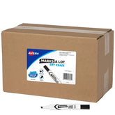 Avery(R) Marks A Lot(R) Bulk Value Pack Dry Erase Markers, White Board Markers with Chisel Tip, 200 Black (24445)