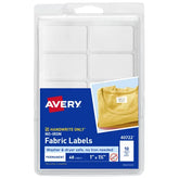 Avery® No-Iron Fabric Labels, 1" x 1-3/4", Washer and Dryer-Safe Labels, Non-Printable, 40 Blank Labels Total (40722)