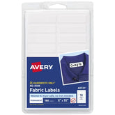 Avery® No-Iron Fabric Labels, 1/2" x 1-3/4", Washer and Dryer-Safe Labels, Non-Printable, 180 Blank Labels Total (40721)