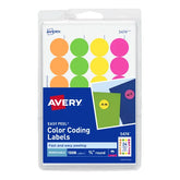 Avery® Removable Color-Coding Labels, 3/4" Diameter, Assorted Neon Colors, 1,008 Labels (5474)