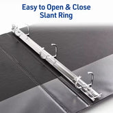 Avery® Durable View 3 Ring Binders, 1 Inch Slant Rings, 250-Sheet Capacity, Black Binder (17011)