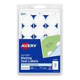 Avery® Mailing Seals, Permanent Adhesive, 1" Diameter, 600 Labels (5247)