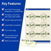 Avery® Textured Place Cards with Sure Feed® Technology, 1-7/16" x 3-3/4", Ivory, 150 Printable Tent Cards (5012)
