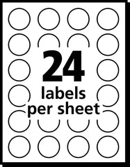 Avery® Removable Color-Coding Labels, Removable Adhesive, Orange, 3/4" Diameter, 1,008 Labels (5465)