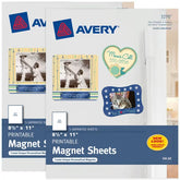 Magnet Sheets, 8-1/2" x 11", Inkjet Printers, 2 Packs, 10 Matte White Magnetic Sheets (5814)