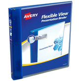 Avery® Flexible View Binder, 1/2" Round Rings, 100-Sheet Capacity, Blue (17670)