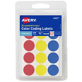 Avery® Color-Coding Removable Labels, 3/4" Diameter, Assorted Colors, Non-Printable, 315 Dot Stickers Total (6167)